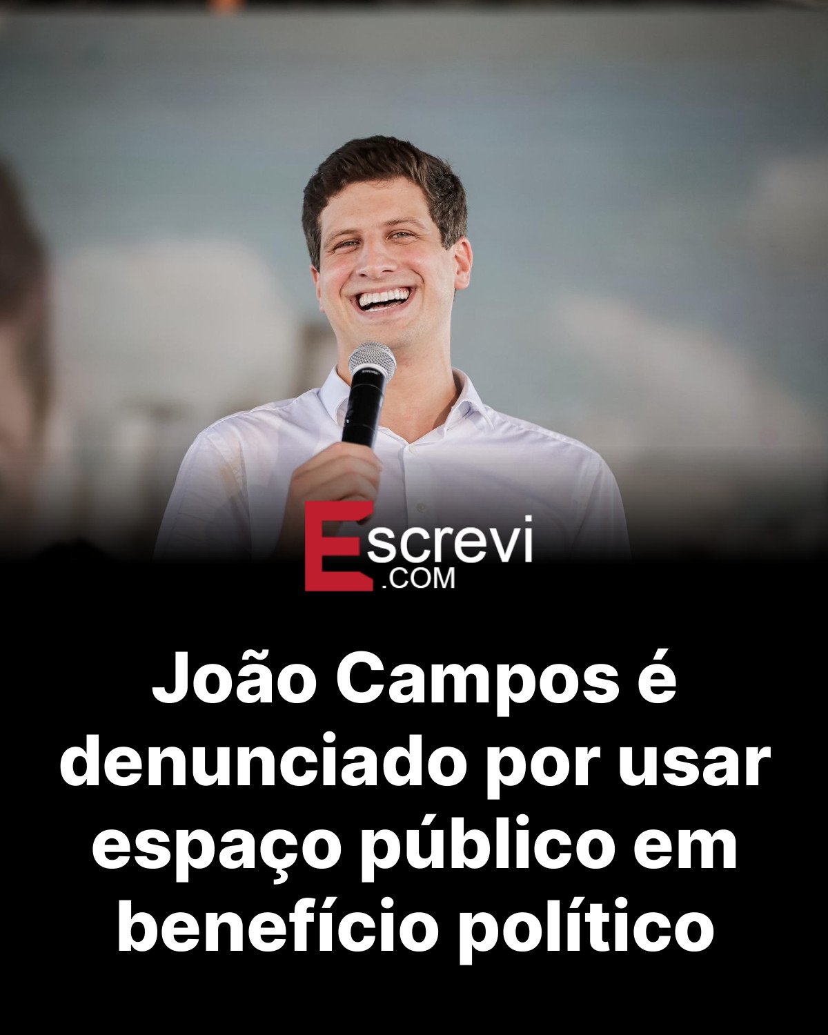 João Campos é denunciado por usar espaço público em benefício político card preto