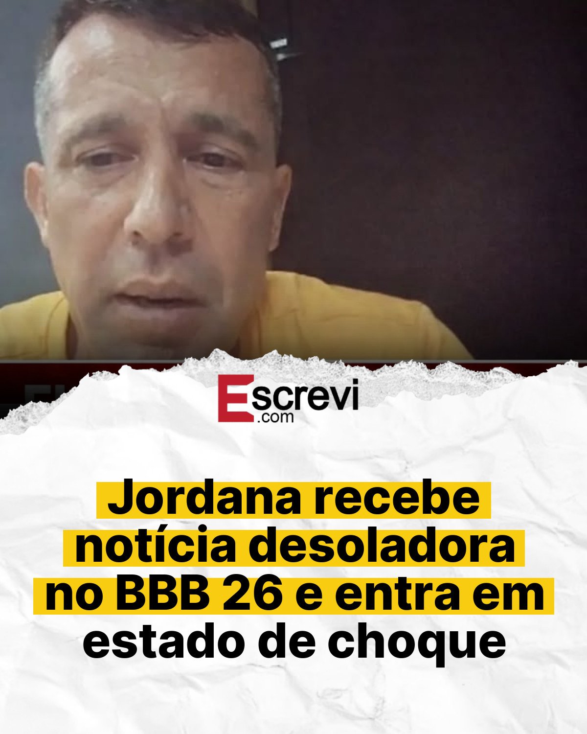 Jordana recebe notícia desoladora no BBB 26 e entra em estado de choque card branco