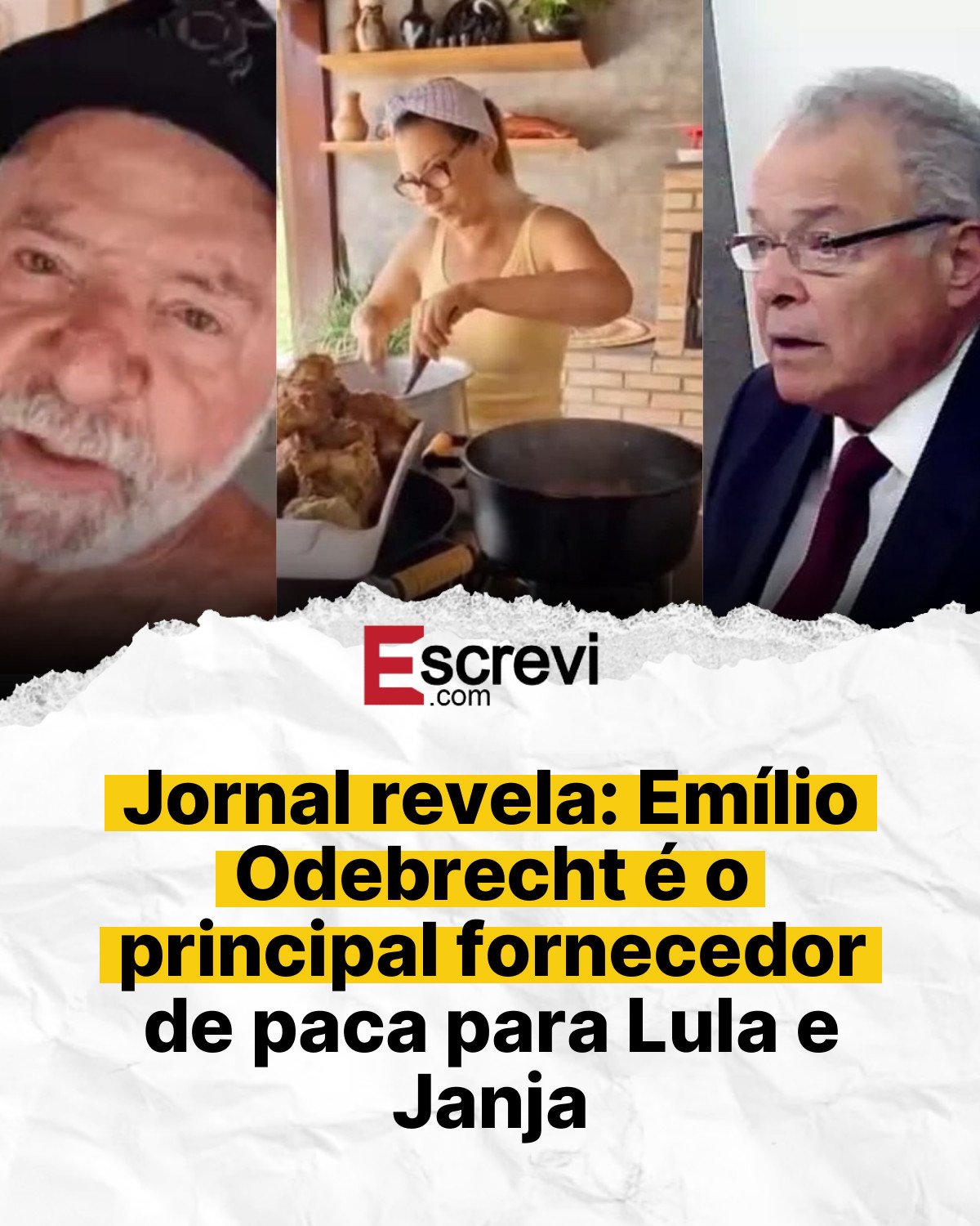 Jornal revela: Emílio Odebrecht é o principal fornecedor de paca para Lula e Janja card branco