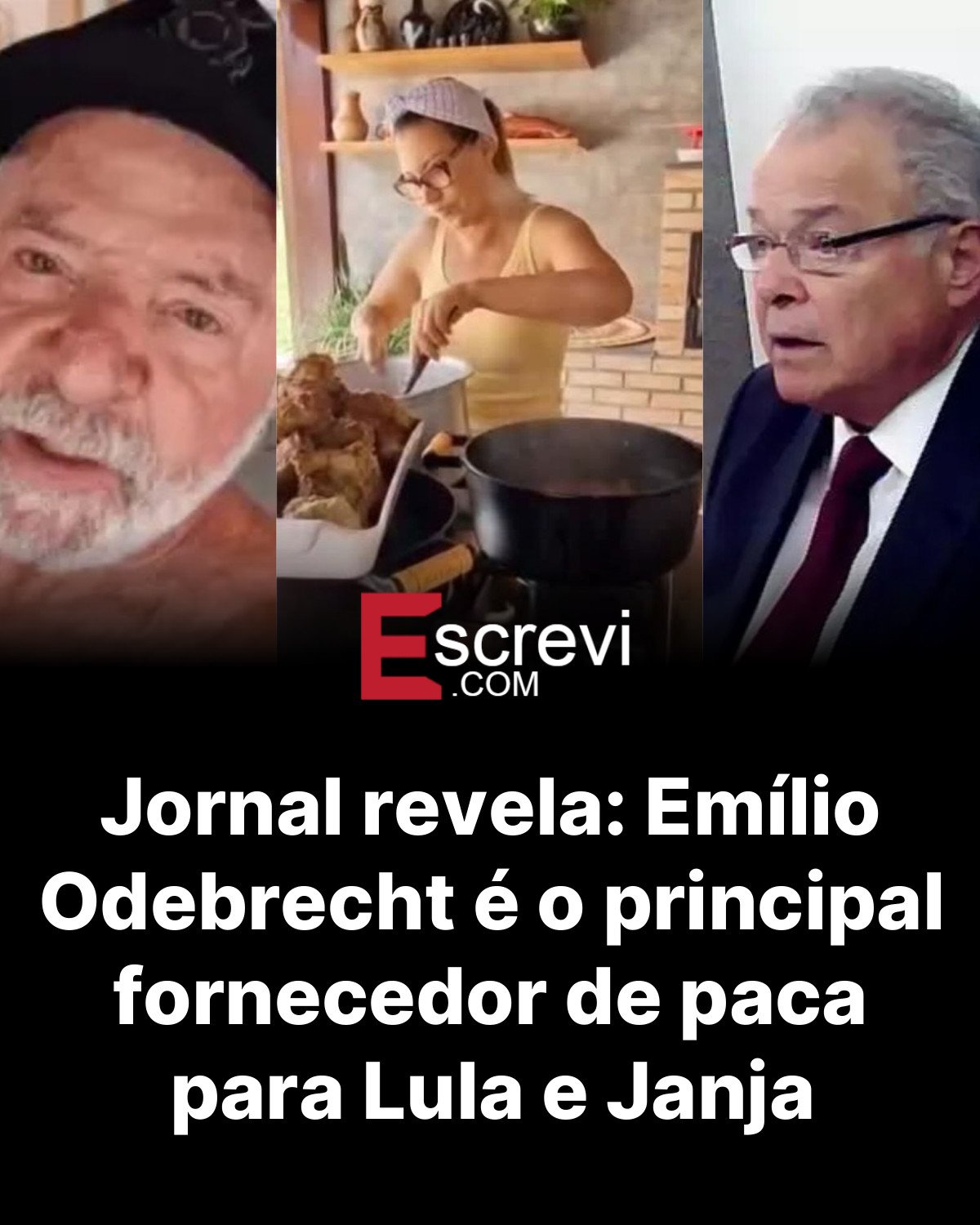 Jornal revela: Emílio Odebrecht é o principal fornecedor de paca para Lula e Janja card preto