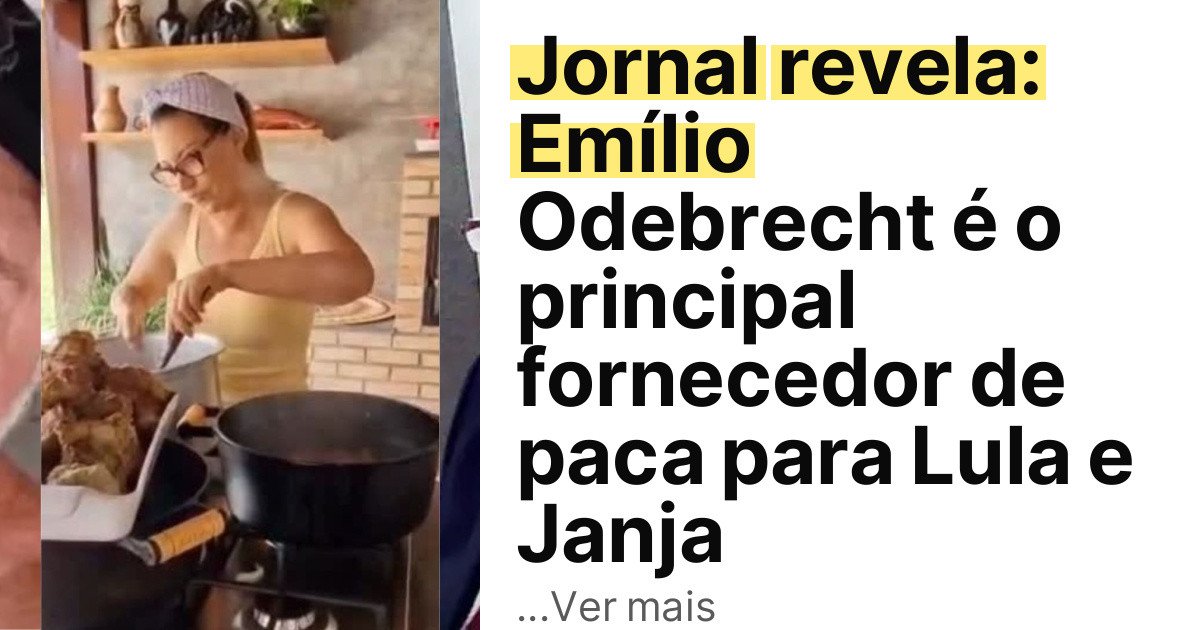 Jornal revela: Emílio Odebrecht é o principal fornecedor de paca para Lula e Janja imagem principal