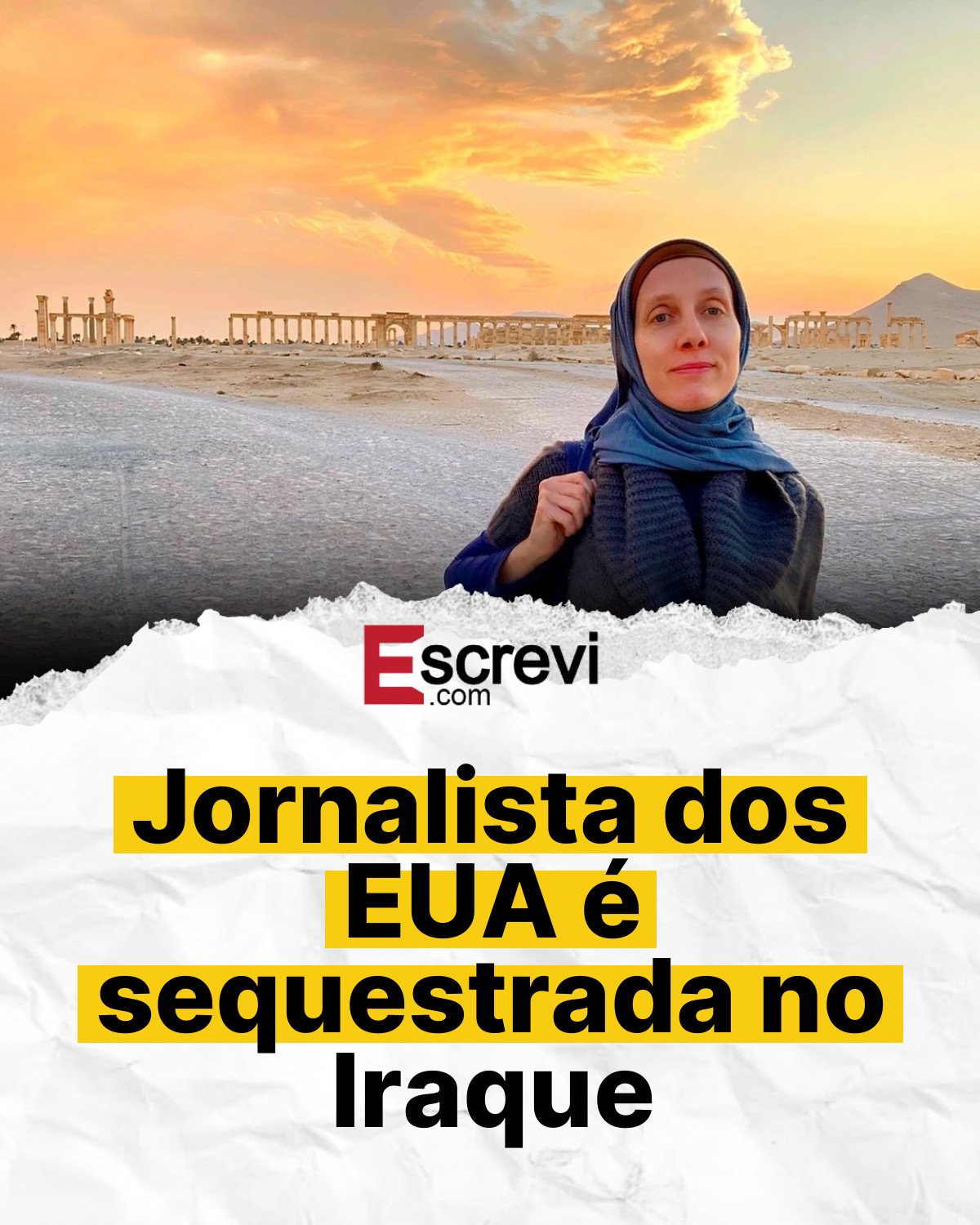 Jornalista dos EUA é sequestrada no Iraque card branco