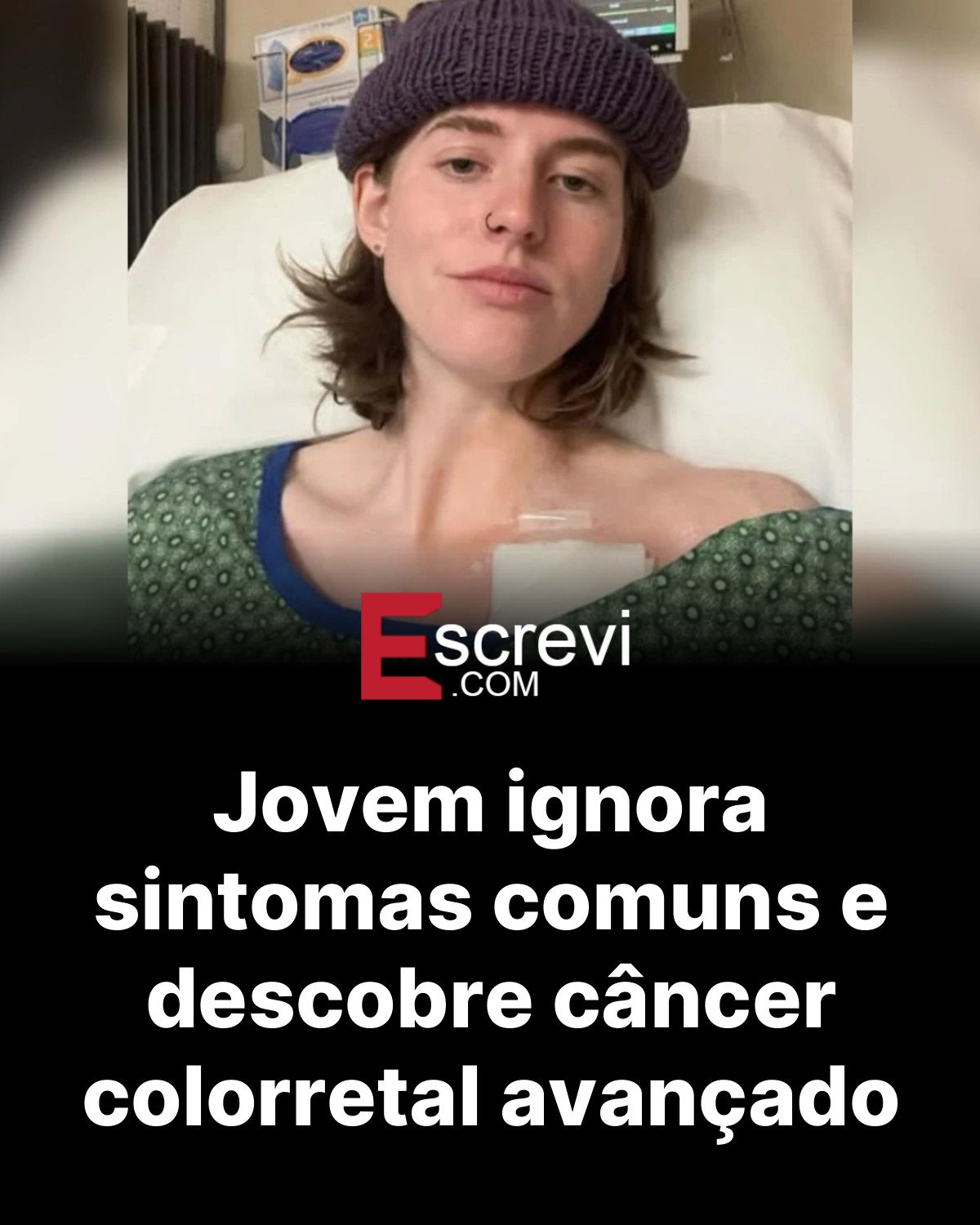 Jovem ignora sintomas comuns e descobre câncer colorretal avançado card preto