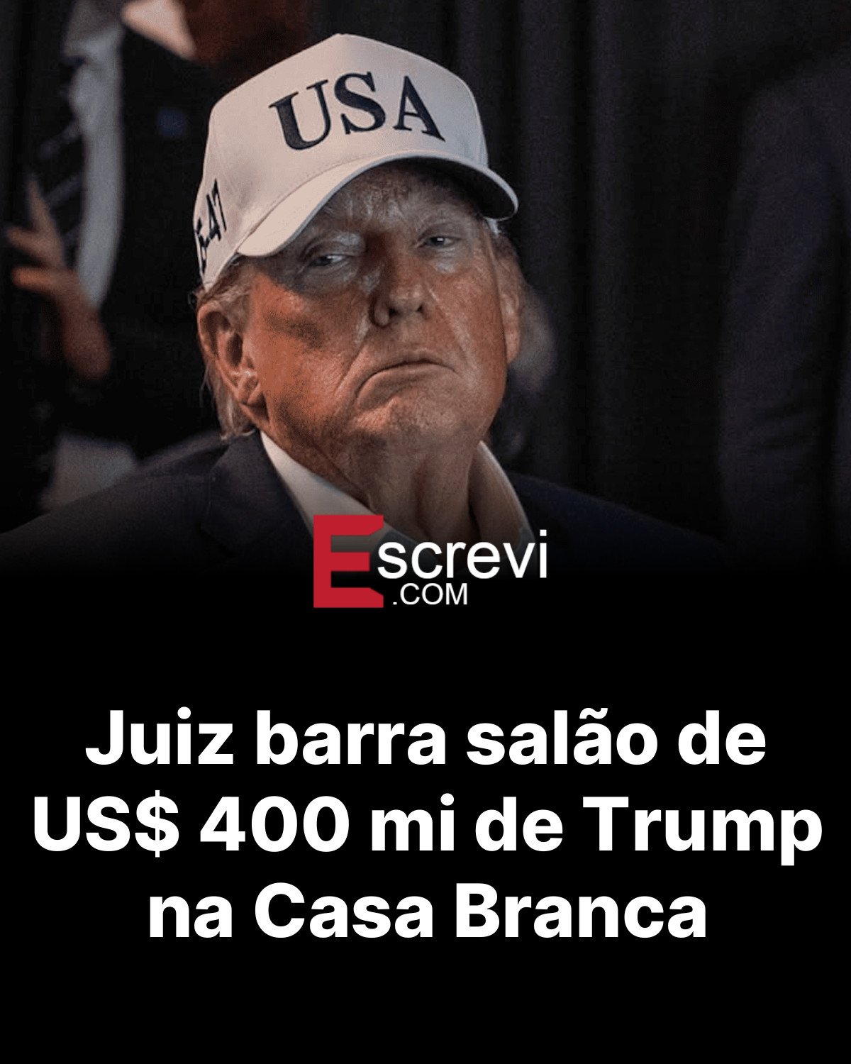 Juiz barra salão de US$ 400 mi de Trump na Casa Branca card preto