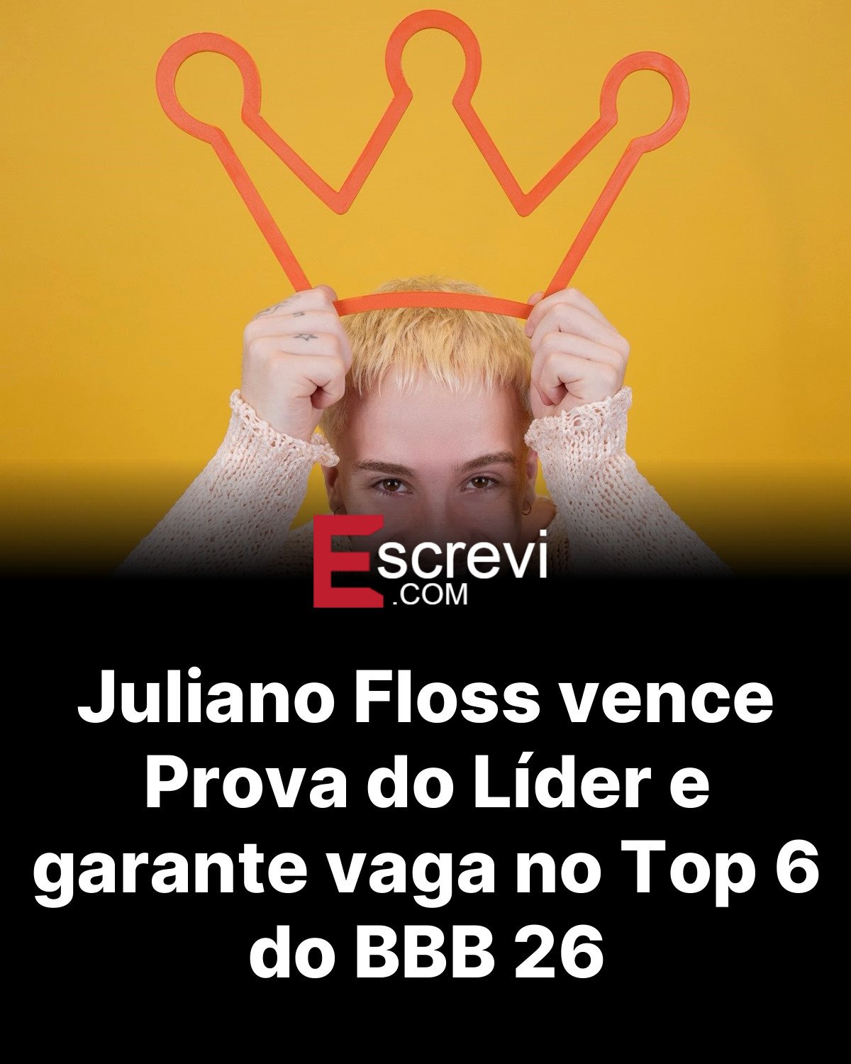 Juliano Floss vence Prova do Líder e garante vaga no Top 6 do BBB 26 card preto