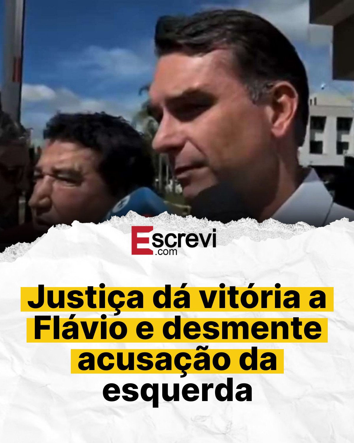 Justiça dá vitória a Flávio e desmente acusação da esquerda card branco