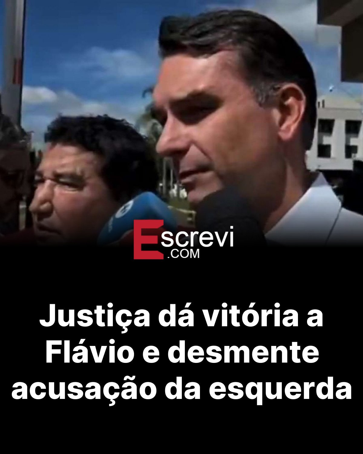 Justiça dá vitória a Flávio e desmente acusação da esquerda card preto
