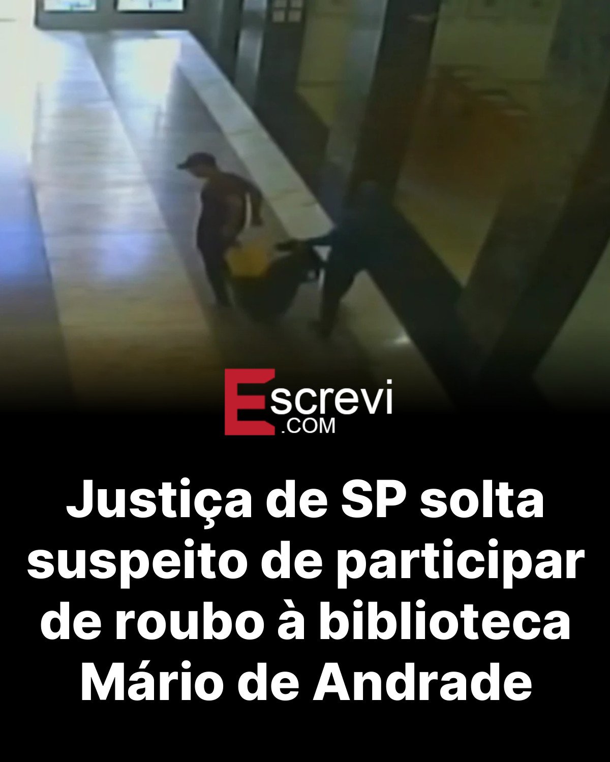 Justiça de SP solta suspeito de participar de roubo à biblioteca Mário de Andrade card preto