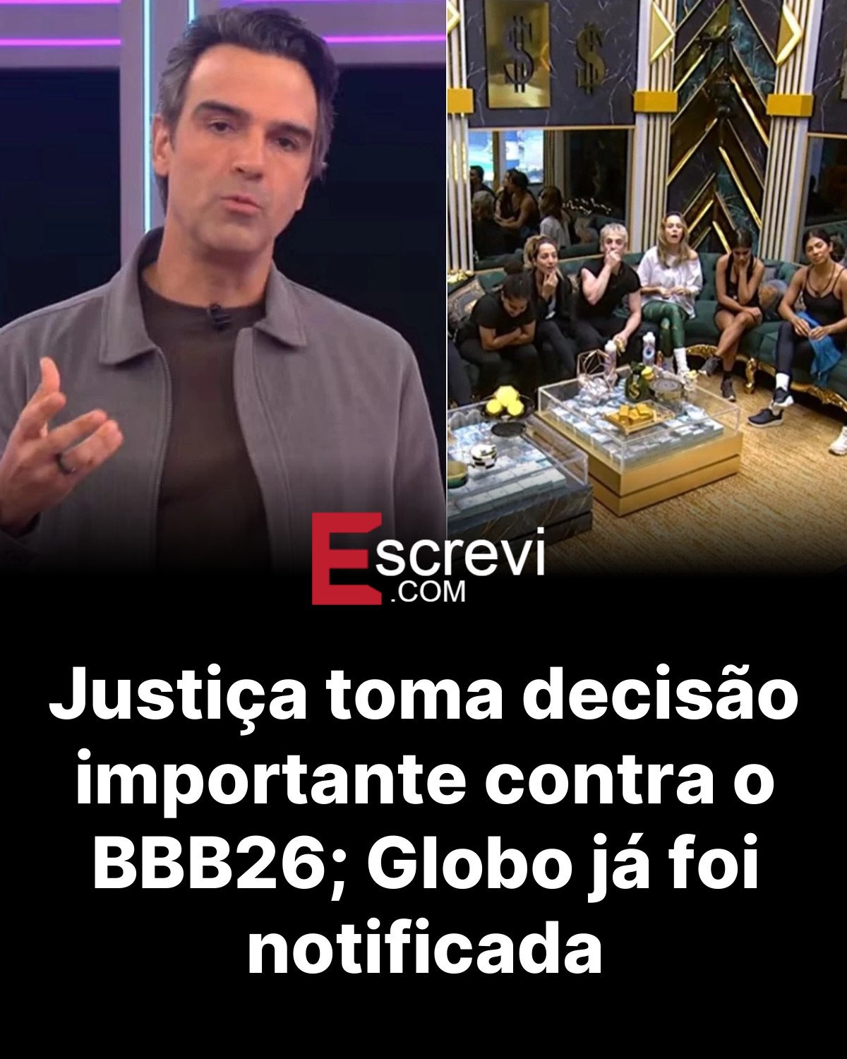 Justiça toma decisão importante contra o BBB26; Globo já foi notificada card preto