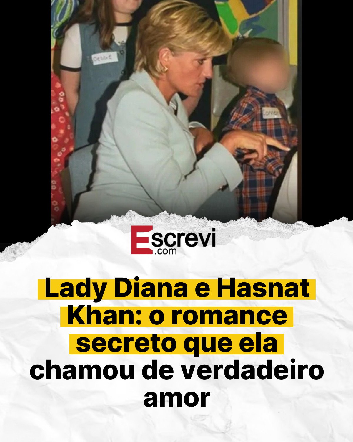Lady Diana e Hasnat Khan: o romance secreto que ela chamou de verdadeiro amor card branco