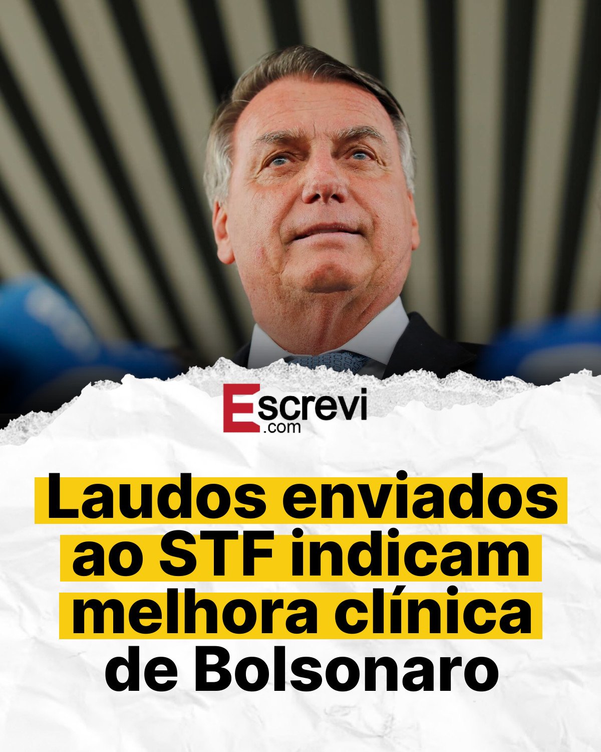Laudos enviados ao STF indicam melhora clínica de Bolsonaro card branco