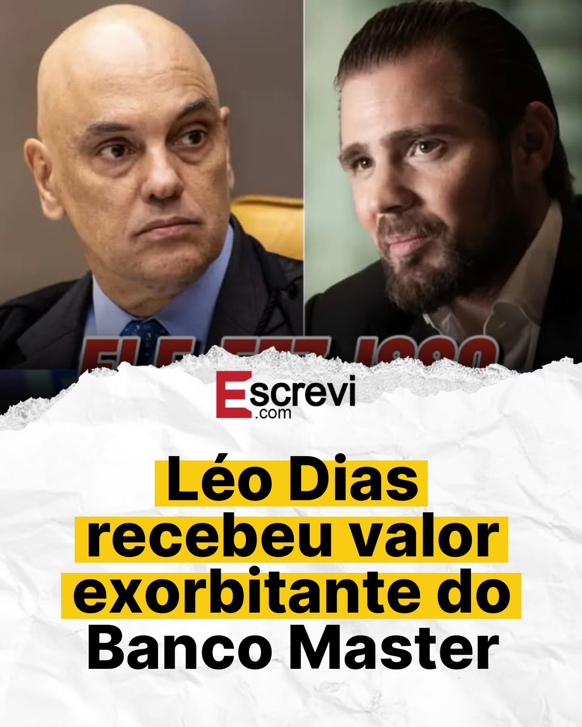 Léo Dias recebeu valor exorbitante do Banco Master card branco