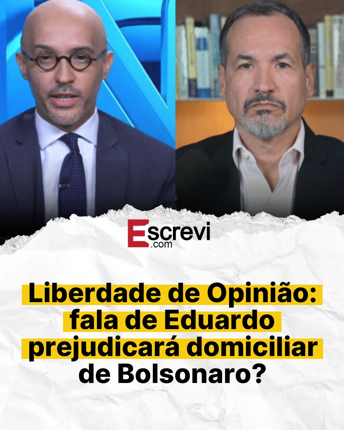Liberdade de Opinião: fala de Eduardo prejudicará domiciliar de Bolsonaro? card branco
