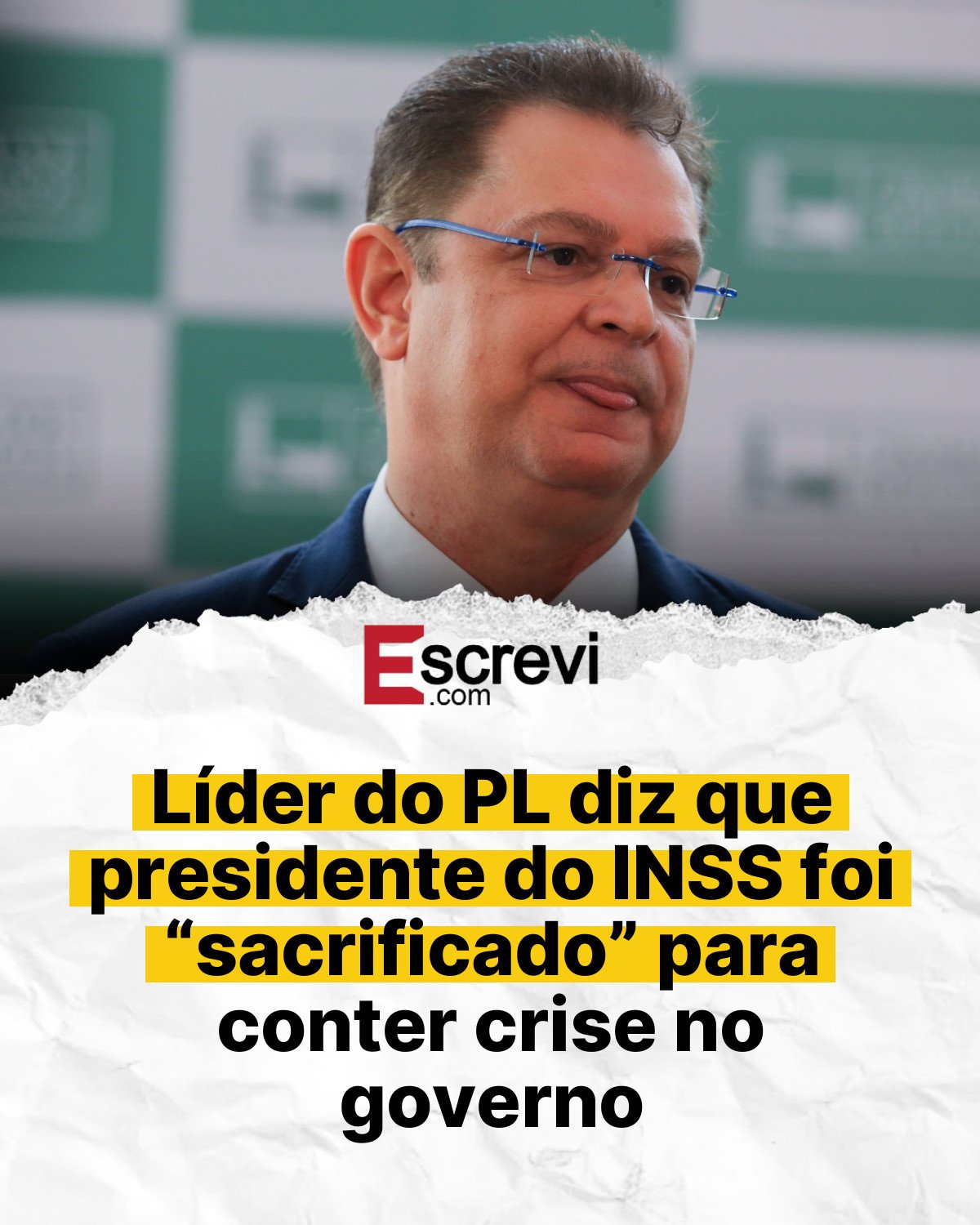 Líder do PL diz que presidente do INSS foi “sacrificado” para conter crise no governo card branco