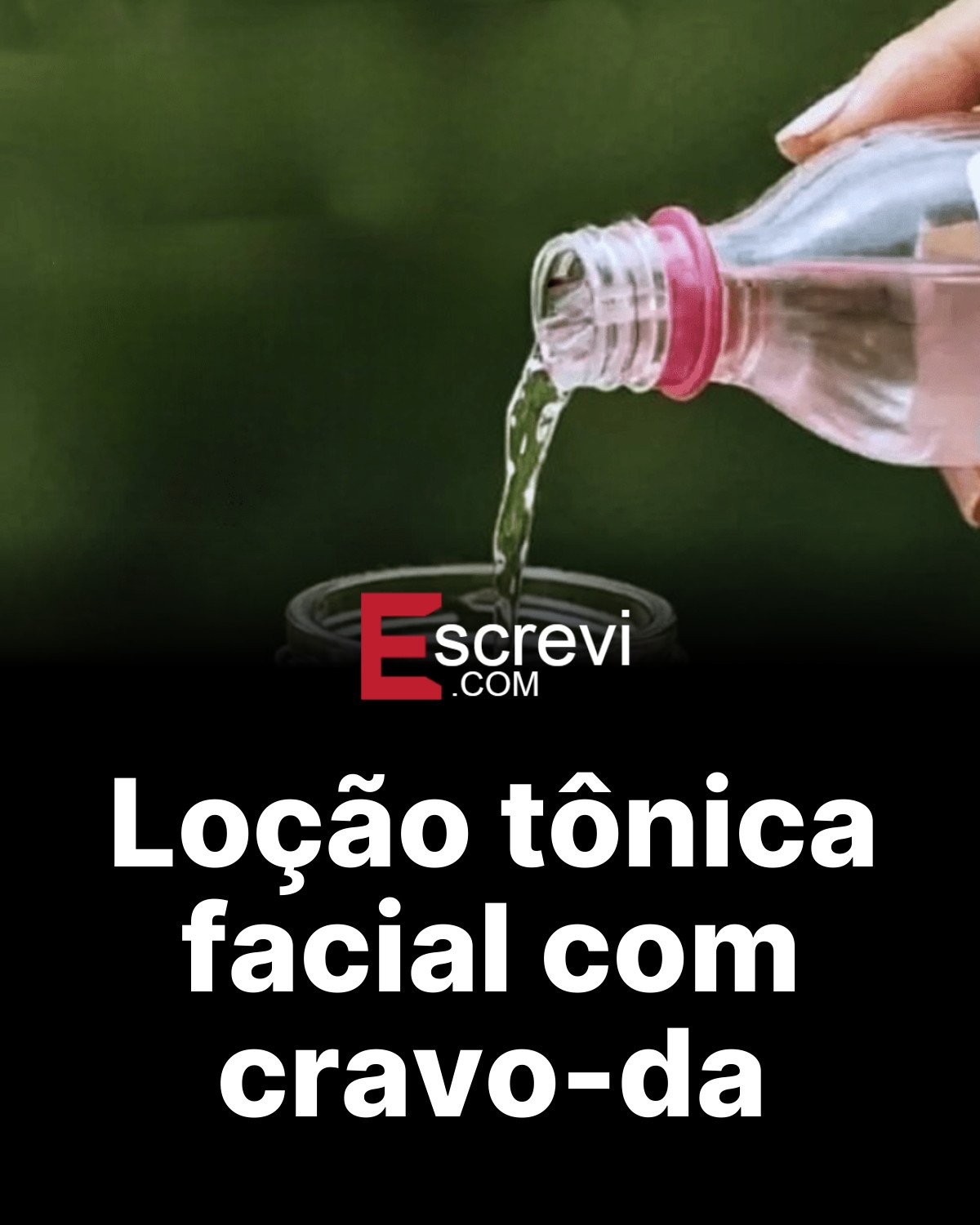 Loção tônica facial com cravo-da card preto