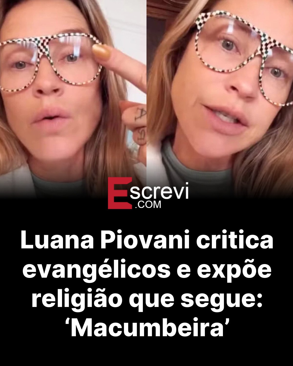 Luana Piovani critica evangélicos e expõe religião que segue: ‘Macumbeira’ card preto