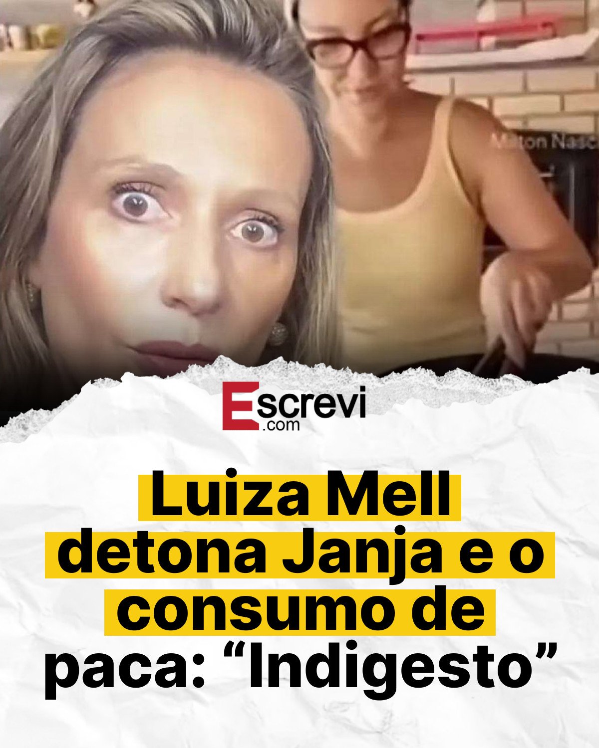 Luiza Mell detona Janja e o consumo de paca: “Indigesto” card branco