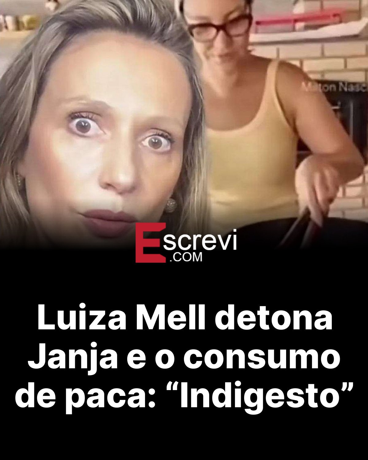 Luiza Mell detona Janja e o consumo de paca: “Indigesto” card preto