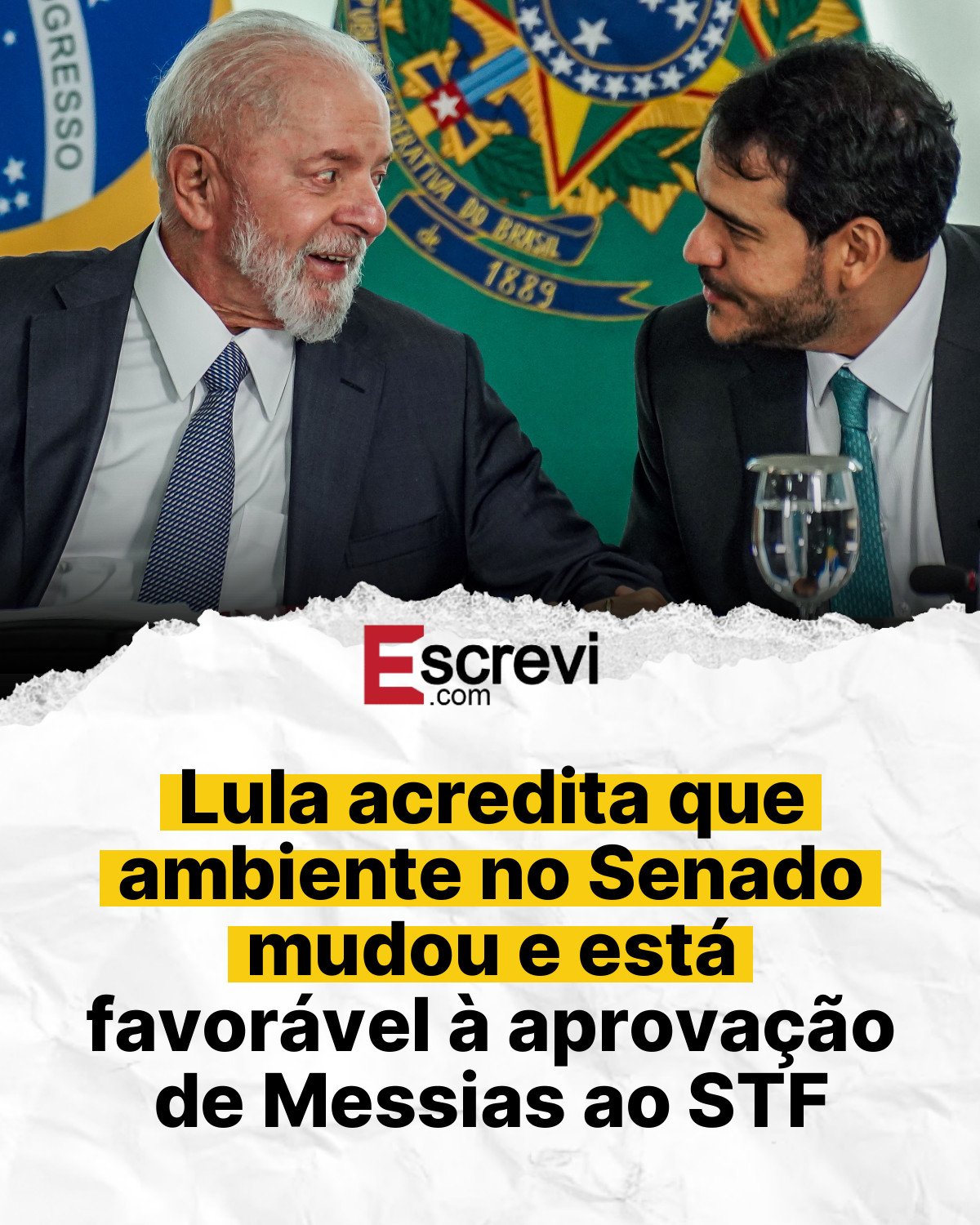 Lula acredita que ambiente no Senado mudou e está favorável à aprovação de Messias ao STF card branco