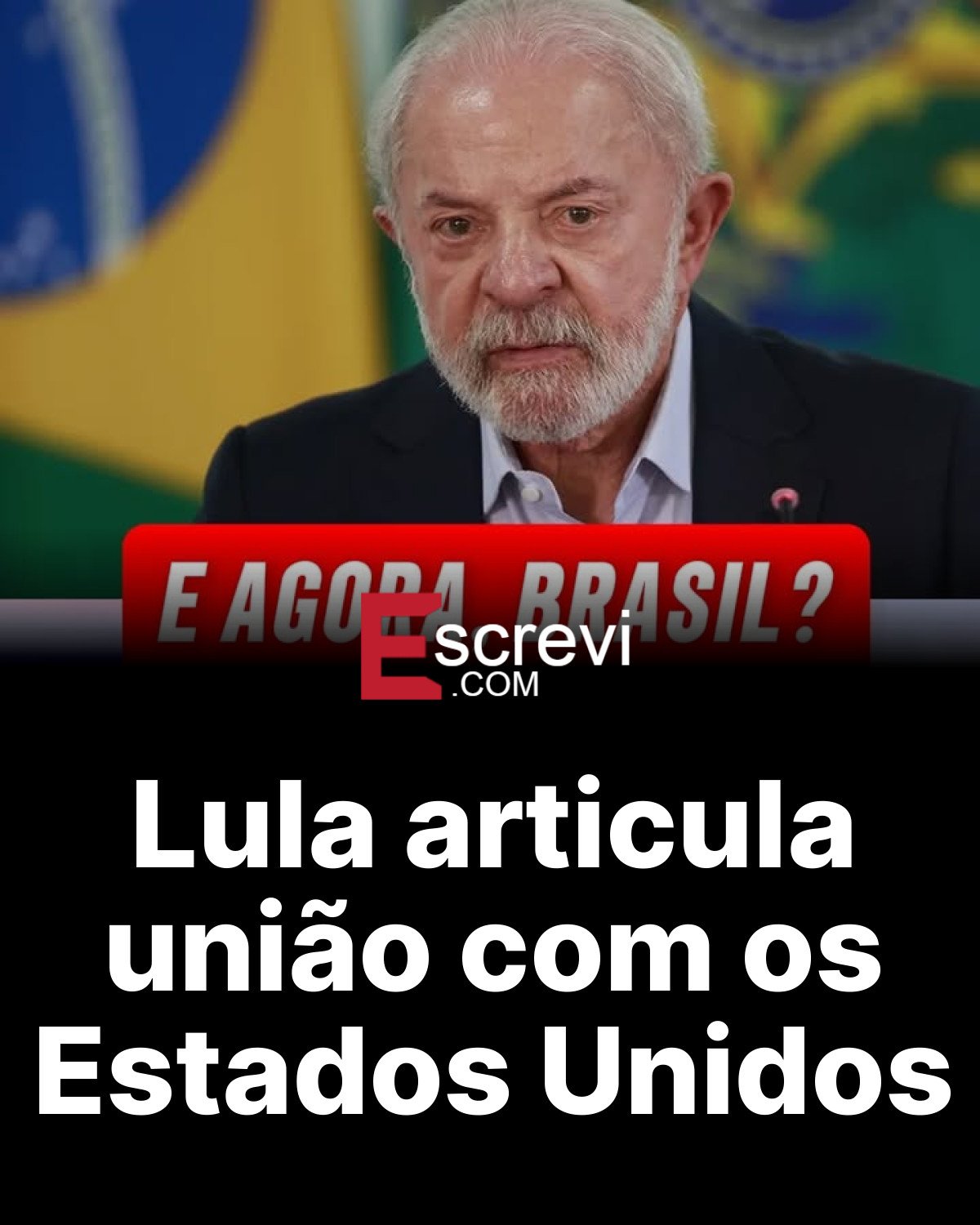 Lula articula união com os Estados Unidos card preto