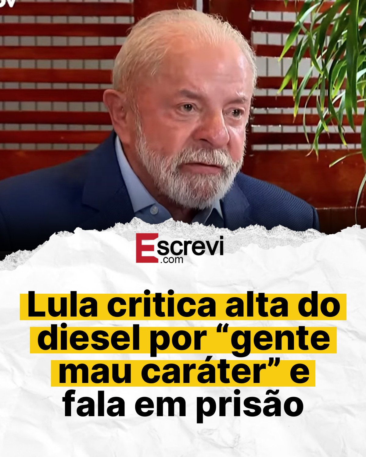 Lula critica alta do diesel por “gente mau caráter” e fala em prisão card branco