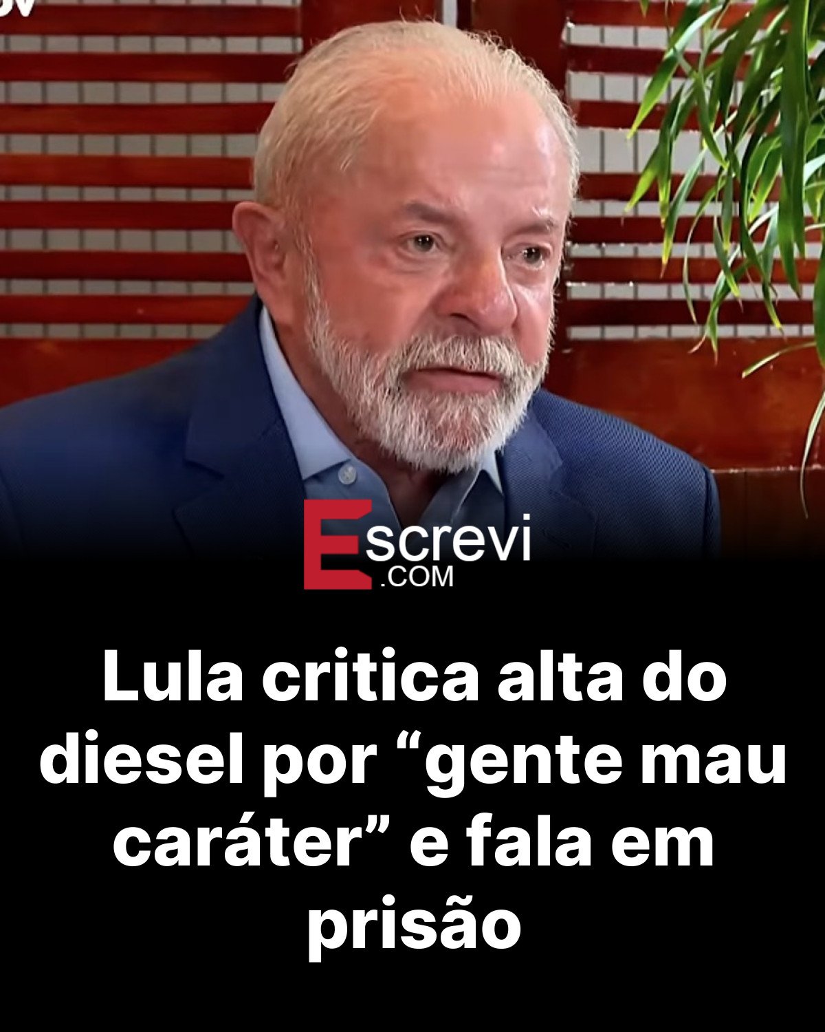 Lula critica alta do diesel por “gente mau caráter” e fala em prisão card preto