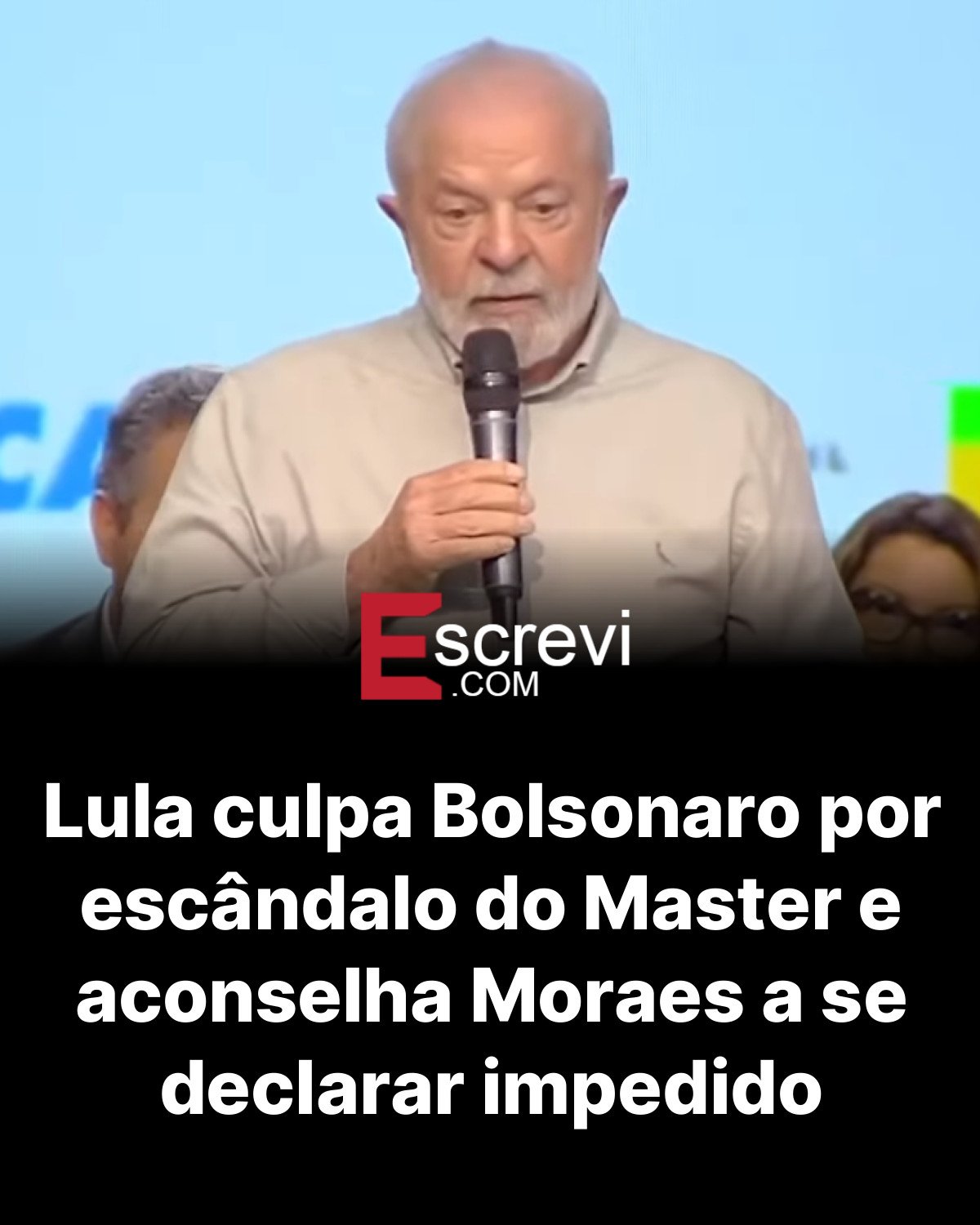 Lula culpa Bolsonaro por escândalo do Master e aconselha Moraes a se declarar impedido card preto