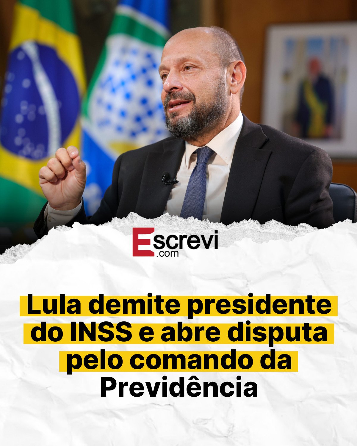 Lula demite presidente do INSS e abre disputa pelo comando da Previdência card branco