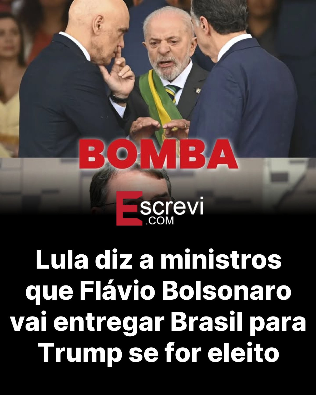 Lula diz a ministros que Flávio Bolsonaro vai entregar Brasil para Trump se for eleito card preto