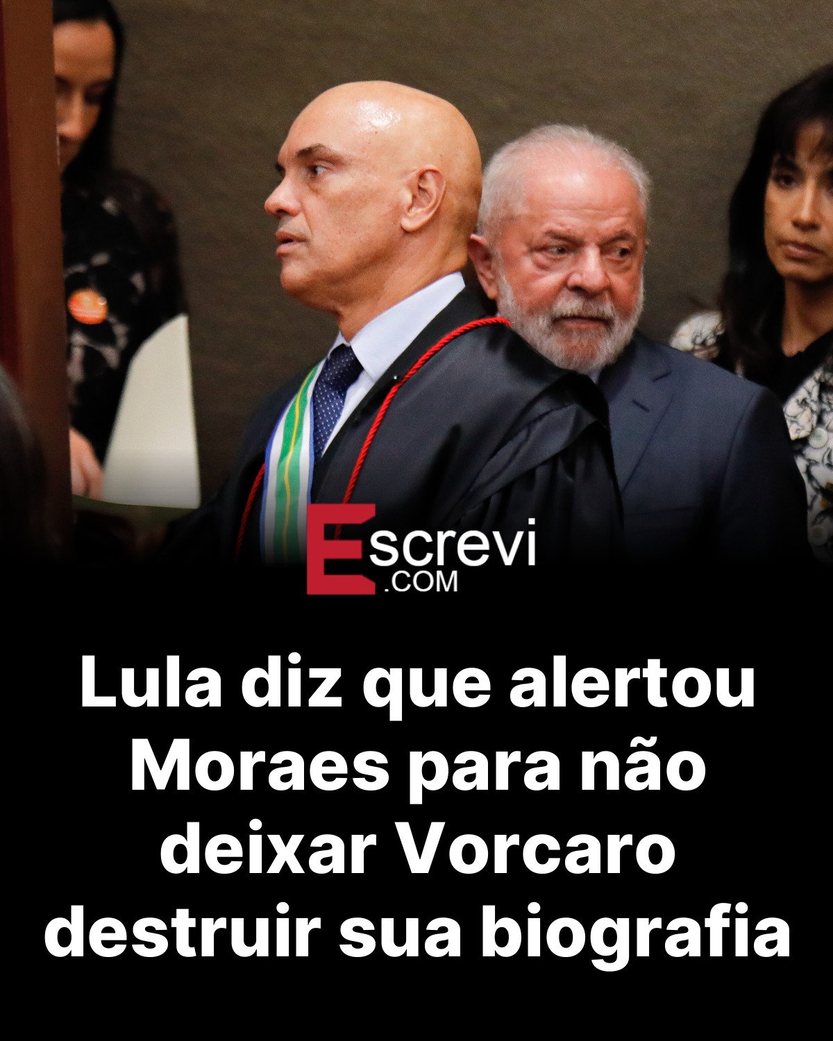 Lula diz que alertou Moraes para não deixar Vorcaro destruir sua biografia card preto