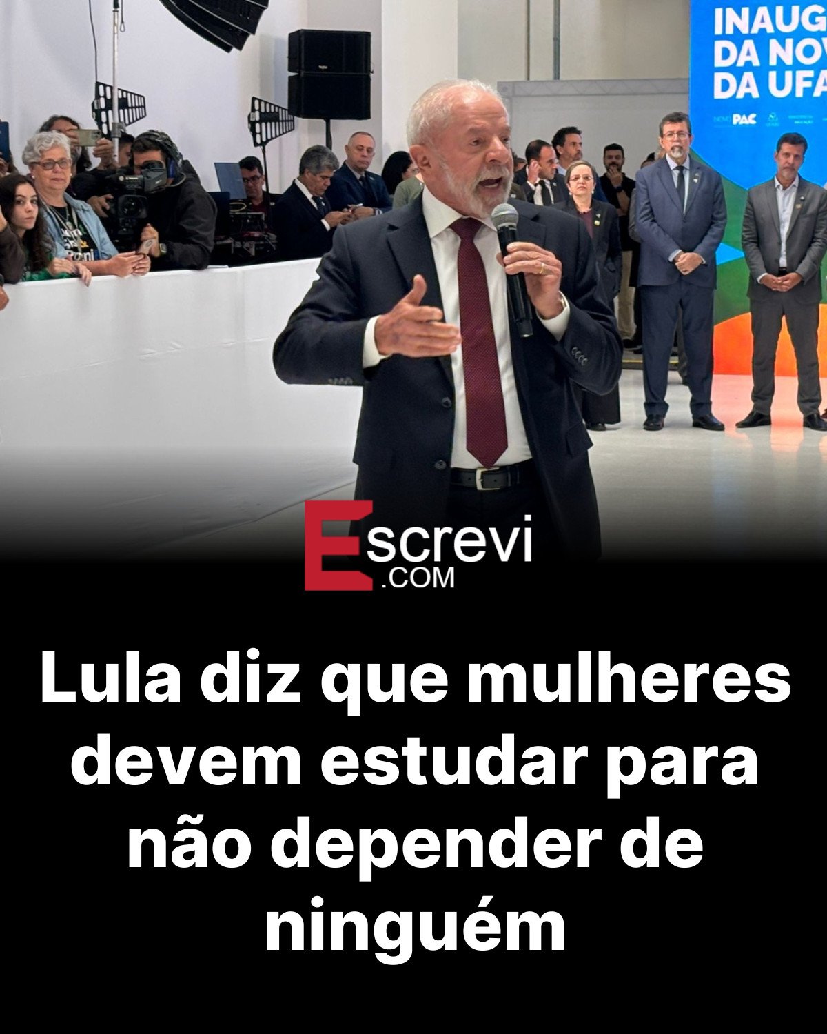 Lula diz que mulheres devem estudar para não depender de ninguém card preto