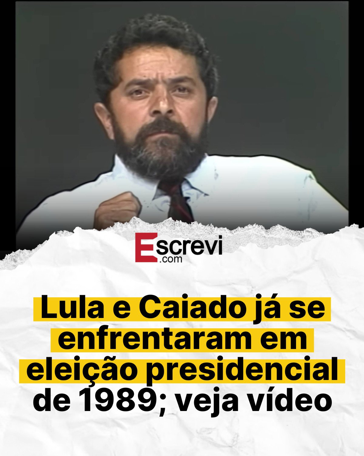 Lula e Caiado já se enfrentaram em eleição presidencial de 1989; veja vídeo card branco