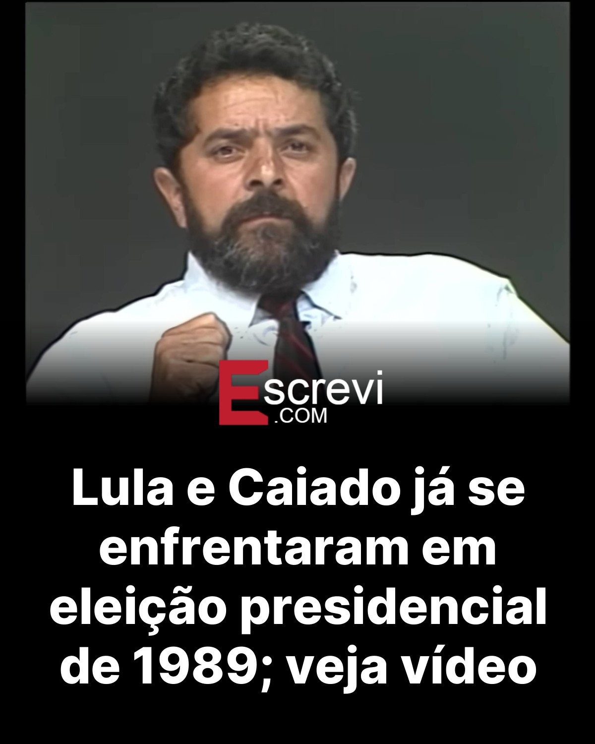 Lula e Caiado já se enfrentaram em eleição presidencial de 1989; veja vídeo card preto