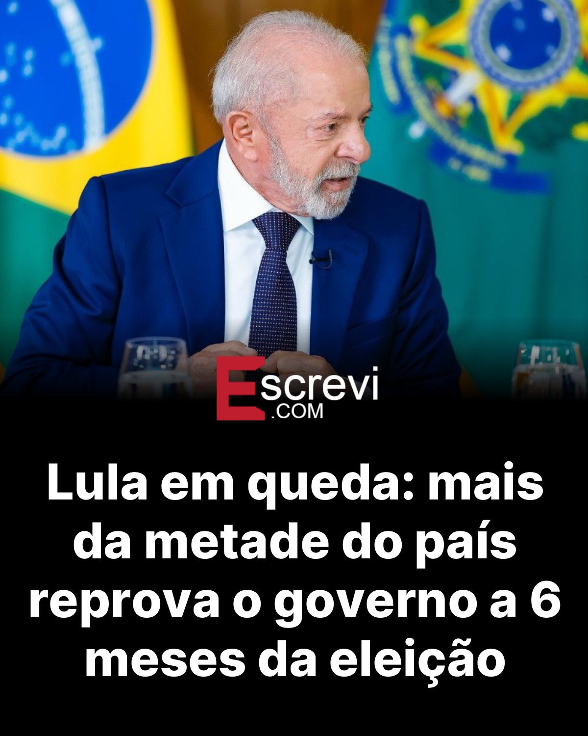 Lula em queda: mais da metade do país reprova o governo a 6 meses da eleição card preto