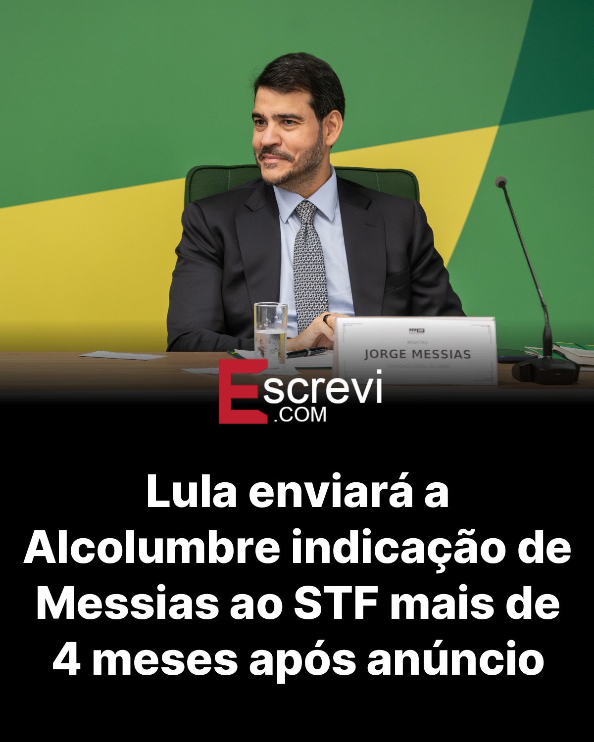 Lula enviará a Alcolumbre indicação de Messias ao STF mais de 4 meses após anúncio card preto