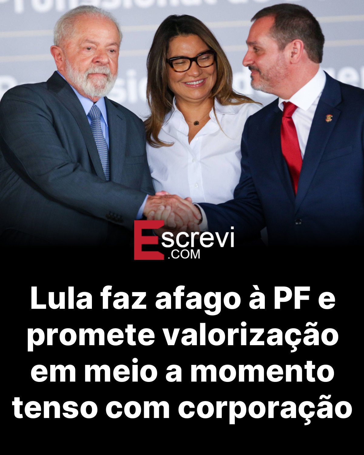 Lula faz afago à PF e promete valorização em meio a momento tenso com corporação card preto