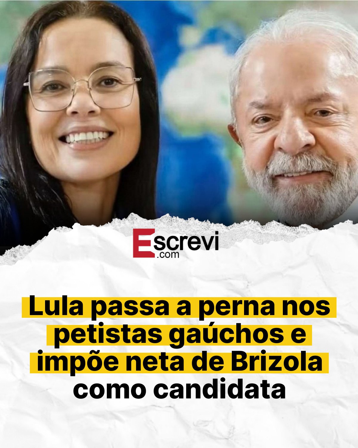 Lula passa a perna nos petistas gaúchos e impõe neta de Brizola como candidata card branco