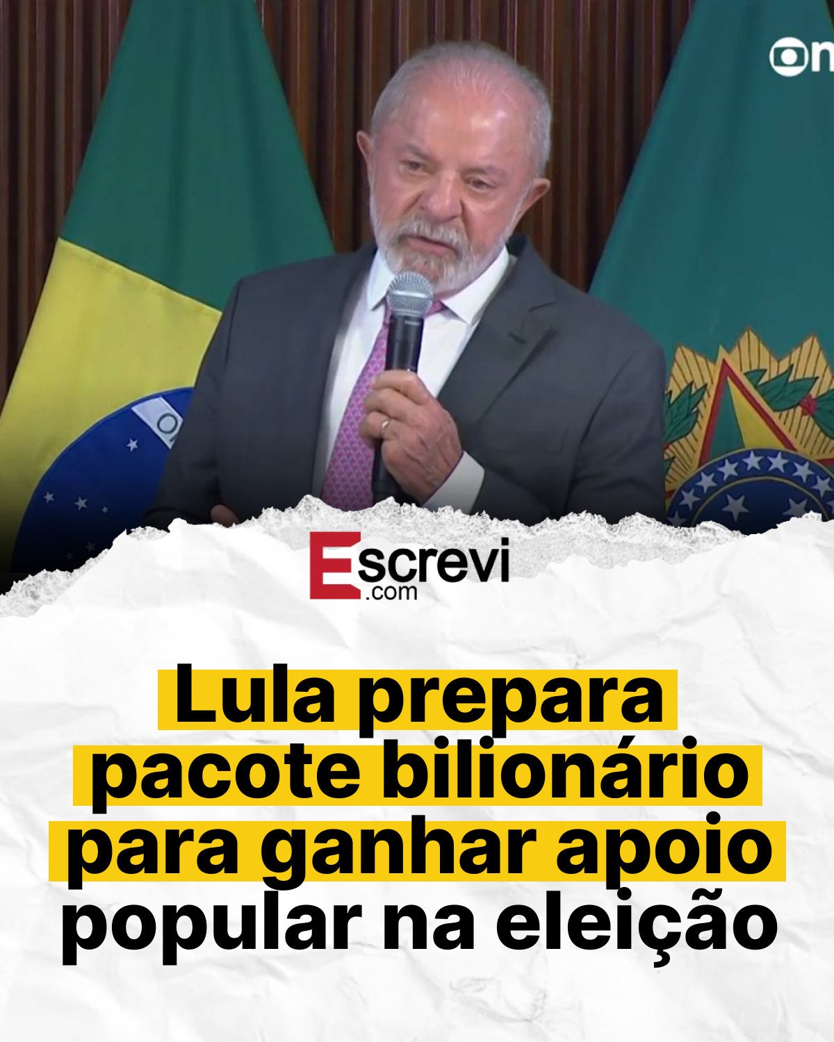 Lula prepara pacote bilionário para ganhar apoio popular na eleição card branco