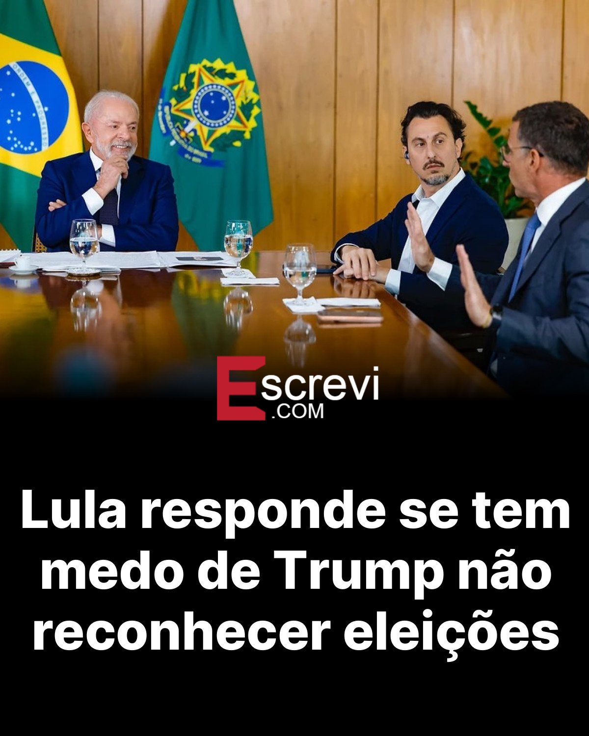 Lula responde se tem medo de Trump não reconhecer eleições card preto