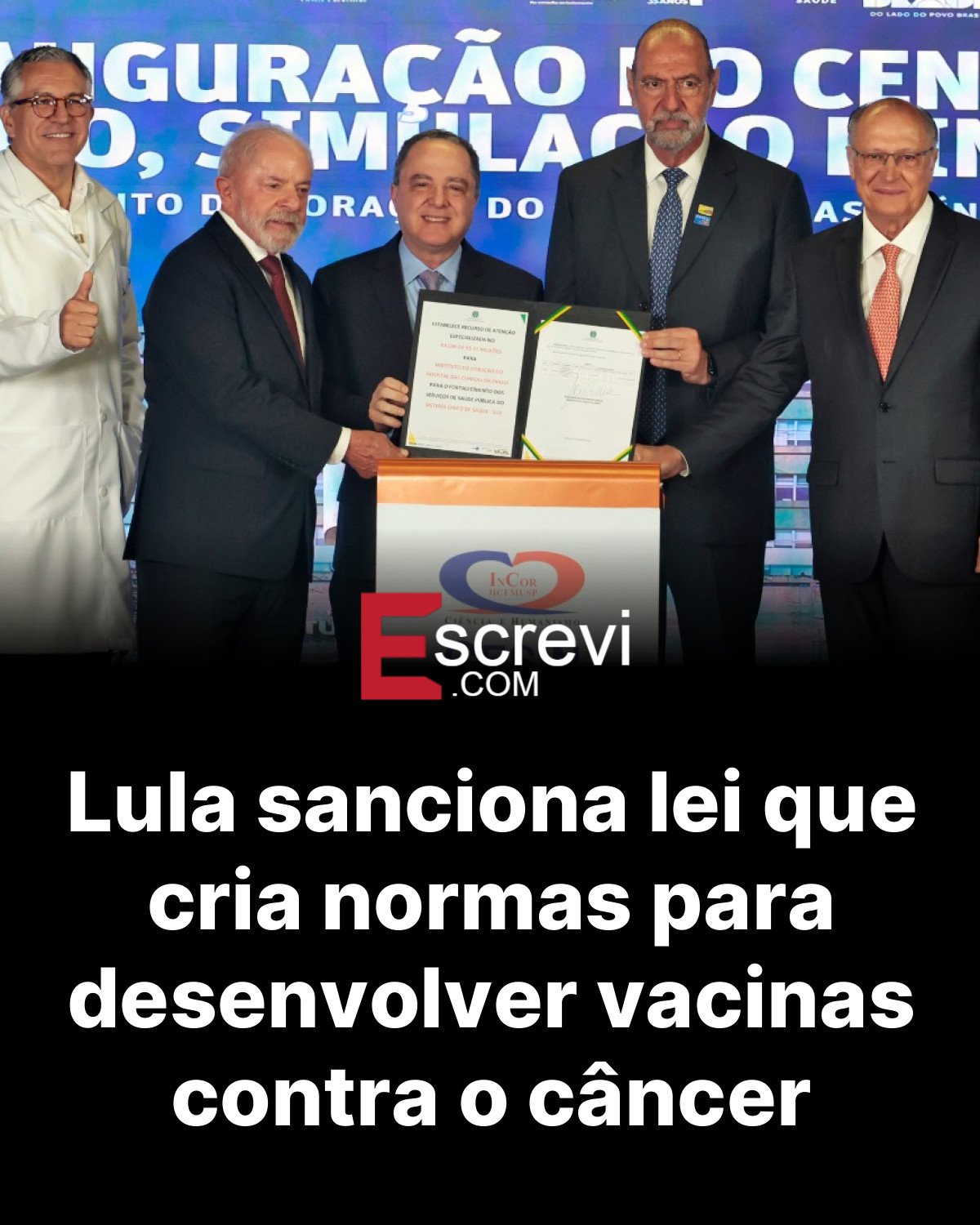 Lula sanciona lei que cria normas para desenvolver vacinas contra o câncer card preto