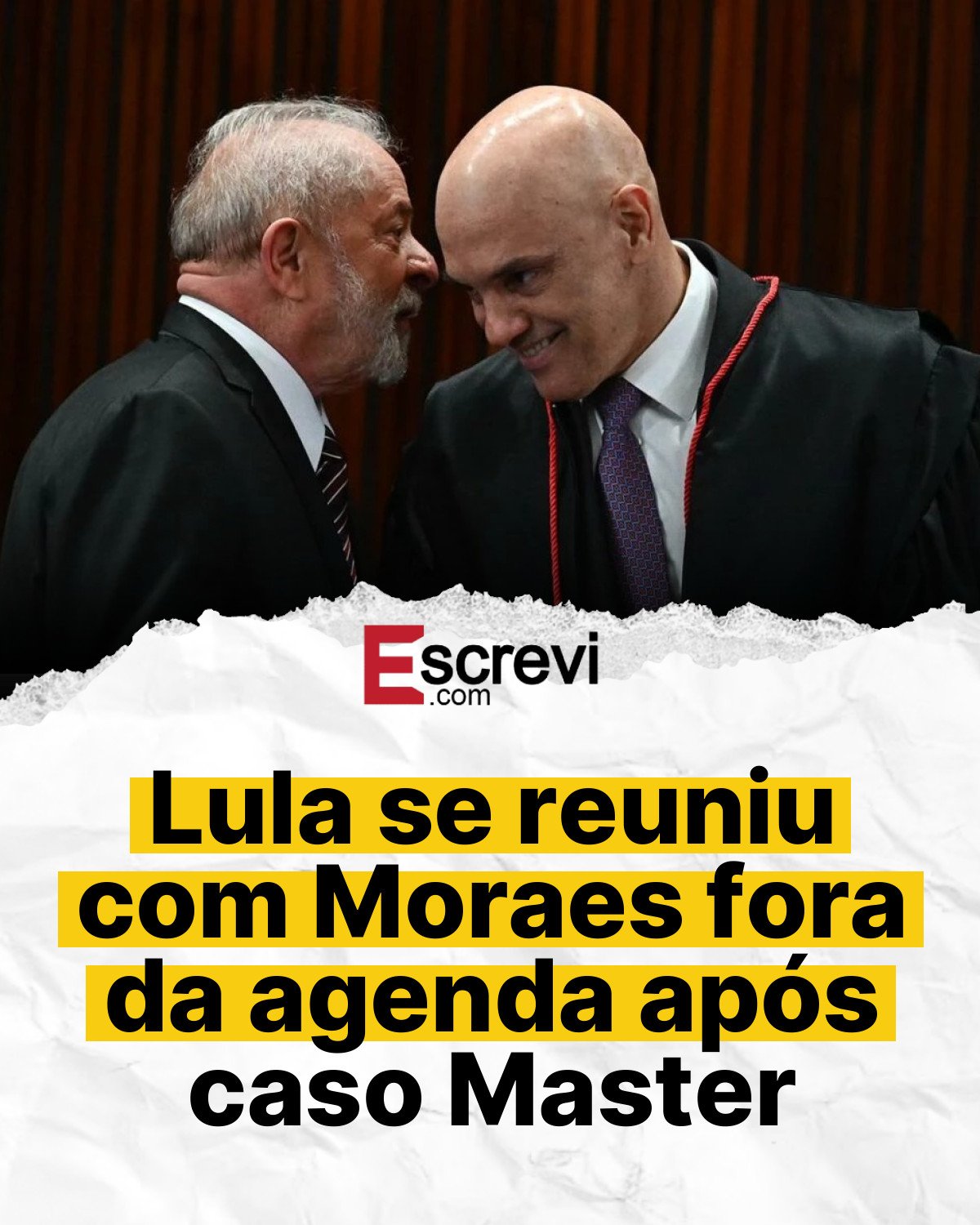 Lula se reuniu com Moraes fora da agenda após caso Master card branco