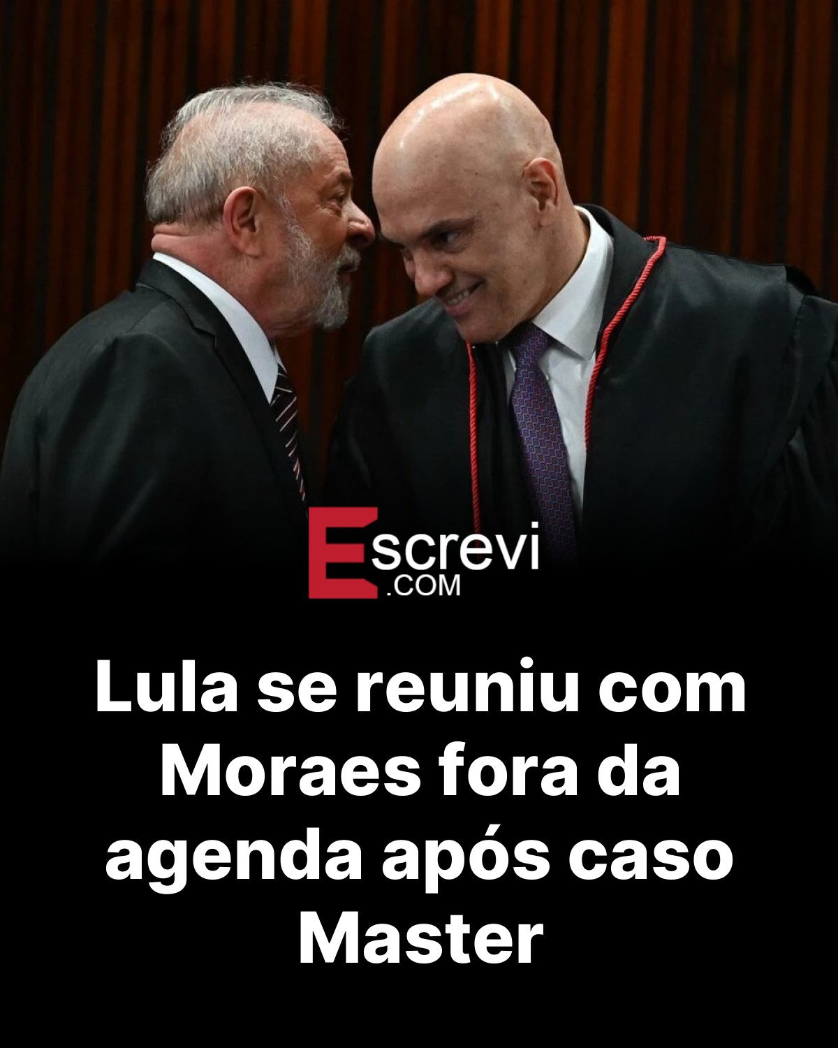 Lula se reuniu com Moraes fora da agenda após caso Master card preto