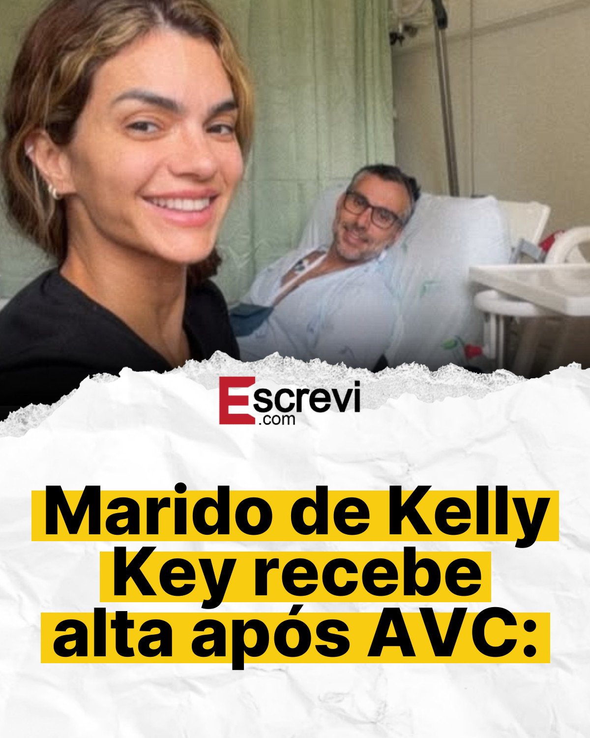Marido de Kelly Key recebe alta após AVC: card branco