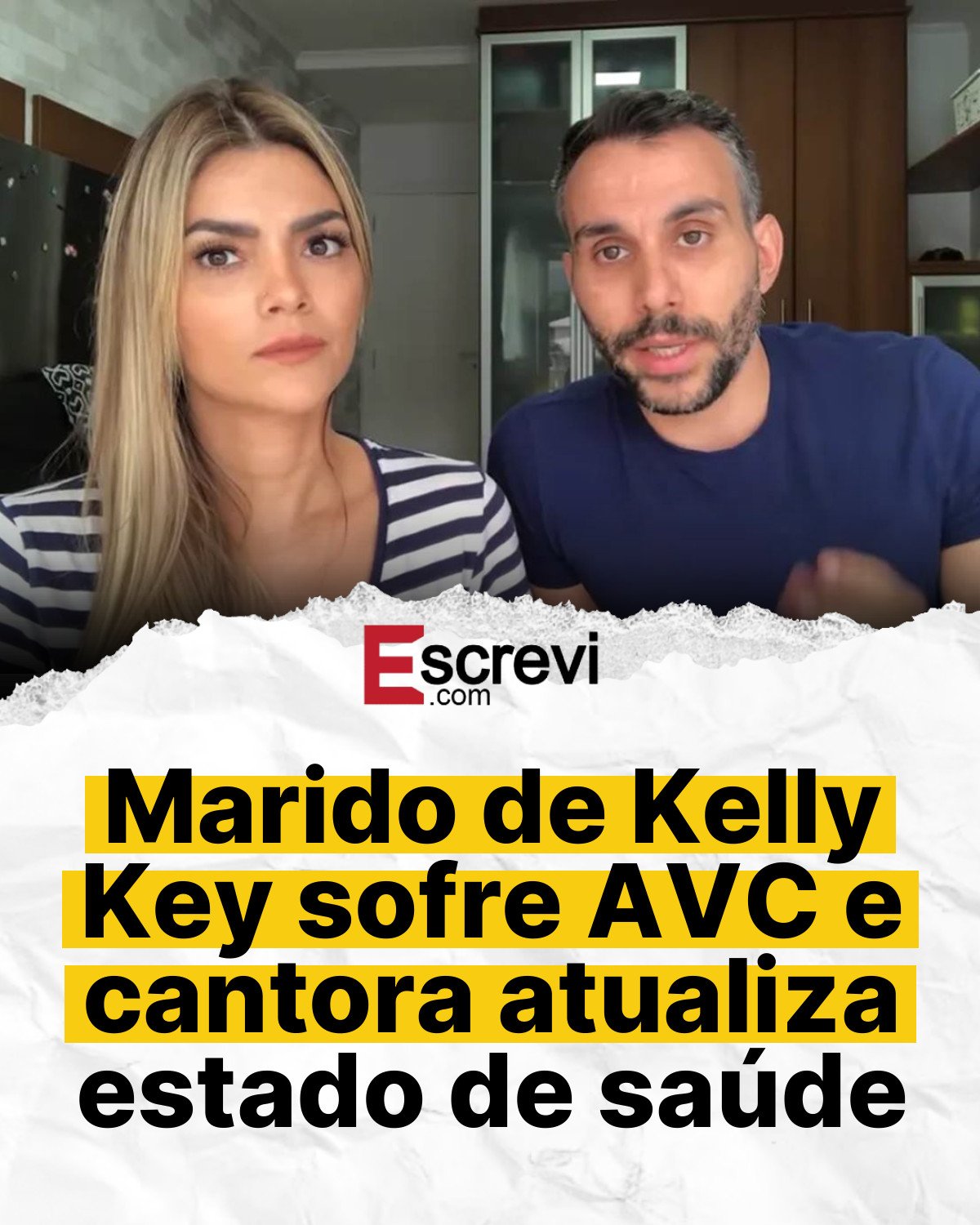 Marido de Kelly Key sofre AVC e cantora atualiza estado de saúde card branco