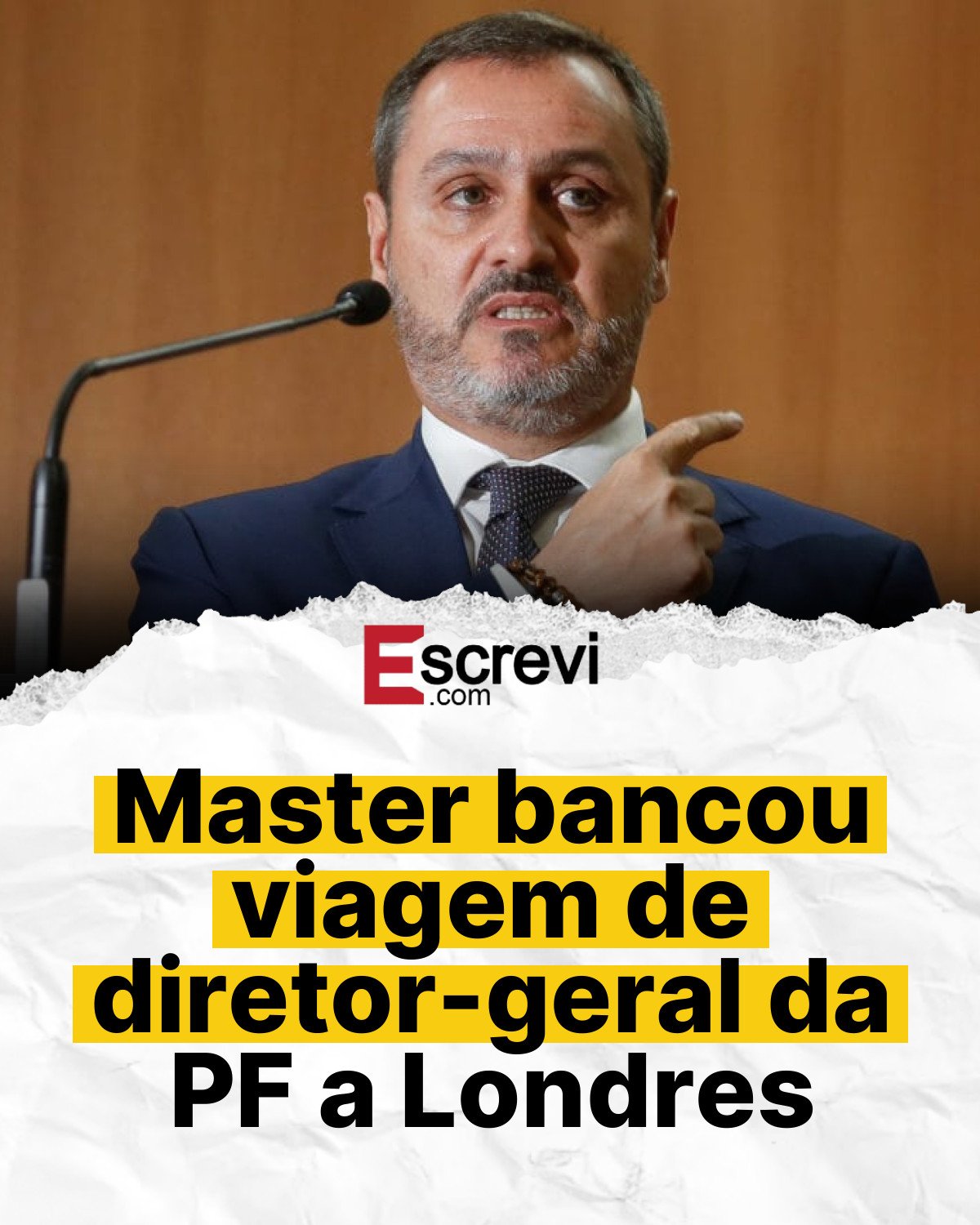 Master bancou viagem de diretor-geral da PF a Londres card branco