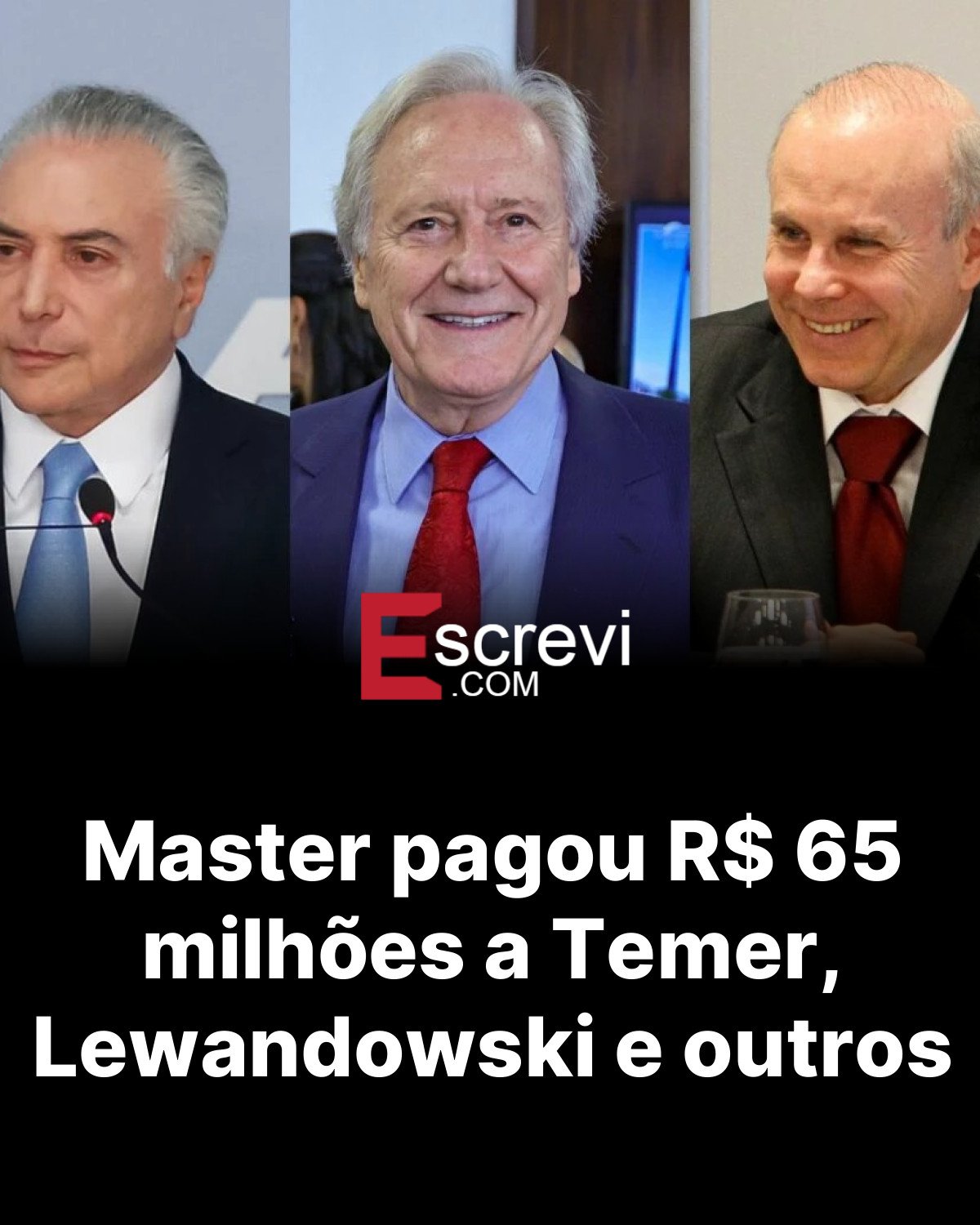 Master pagou R$ 65 milhões a Temer, Lewandowski e outros card preto