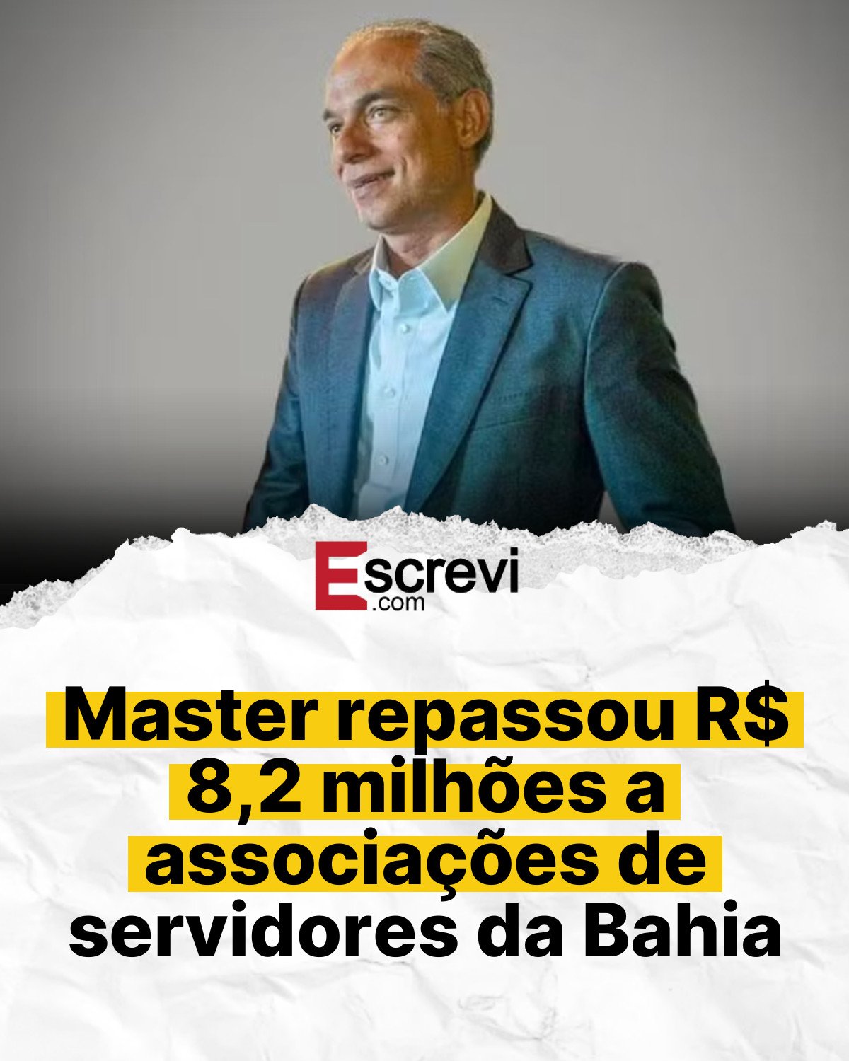 Master repassou R$ 8,2 milhões a associações de servidores da Bahia card branco