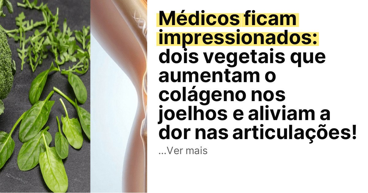 Médicos ficam impressionados: dois vegetais que aumentam o colágeno nos joelhos e aliviam a dor nas articulações! imagem principal