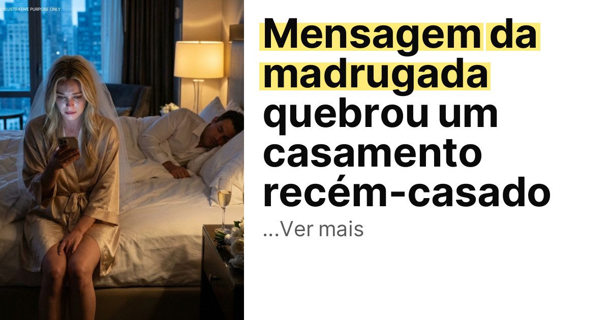Mensagem da madrugada quebrou um casamento recém-casado imagem principal