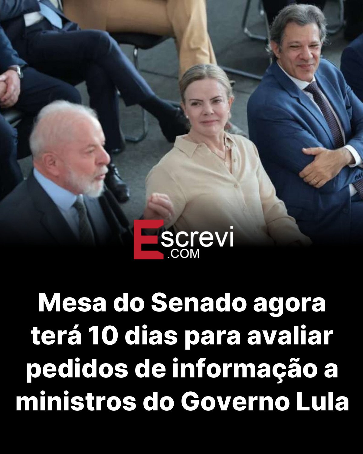 Mesa do Senado agora terá 10 dias para avaliar pedidos de informação a ministros do Governo Lula card preto